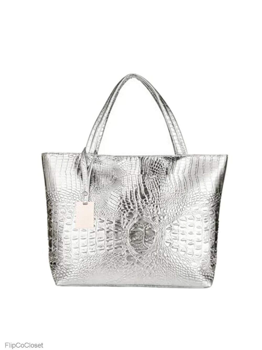 Faux Leather Crocodile Hobo Tote Large Shoulder Bag